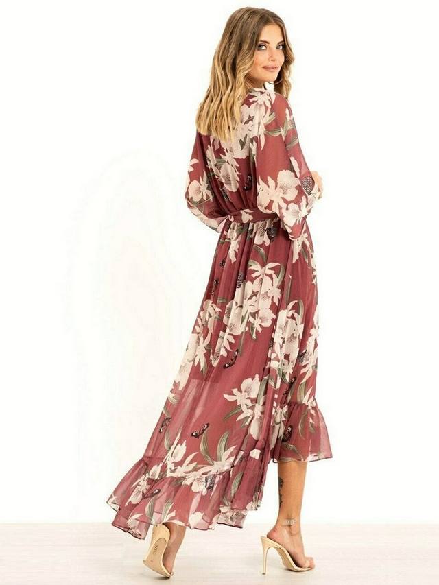 YASMINE™ - Elegant Kimono Midi Dress