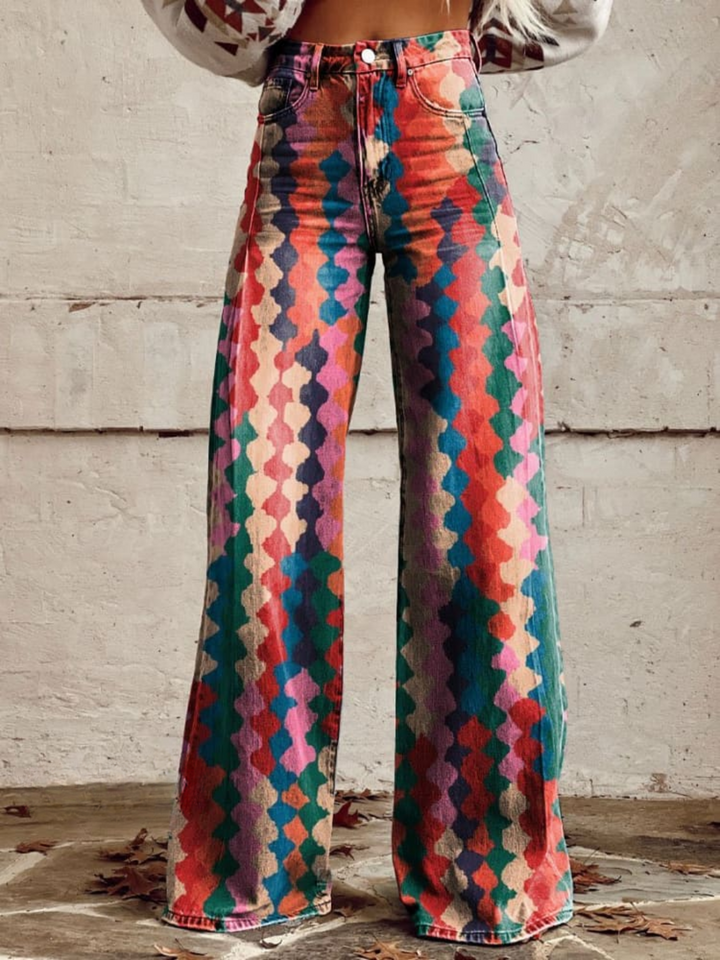 BETH™ - Vibrant Boho Wide-Leg Pants