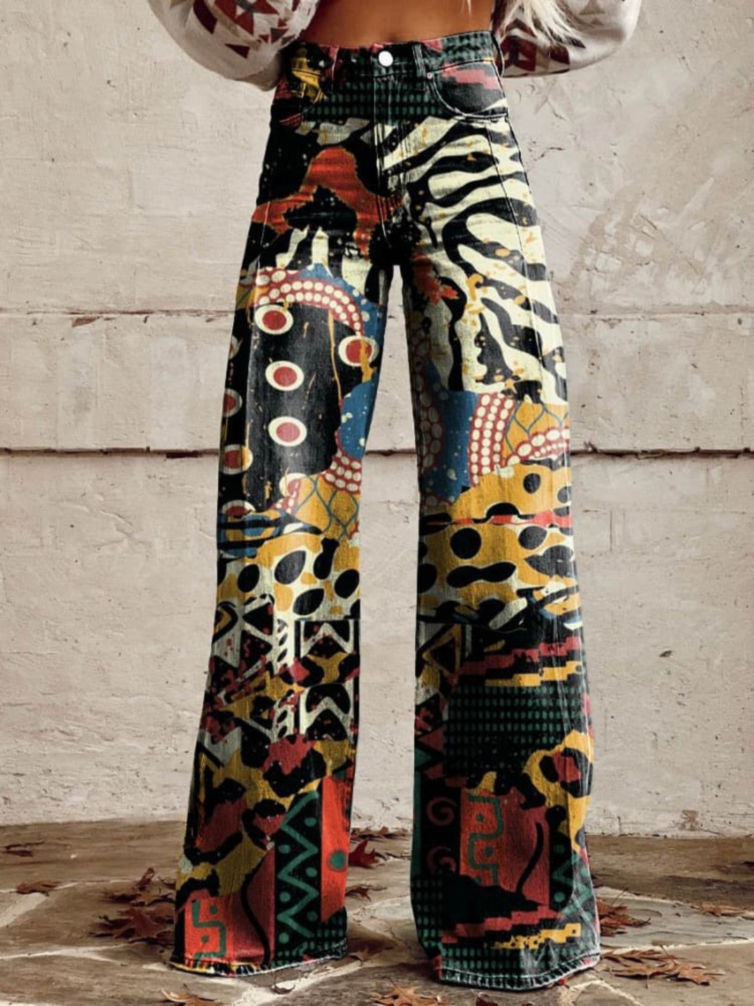 FELICITY™ - Artistic Print Wide-Leg Pants