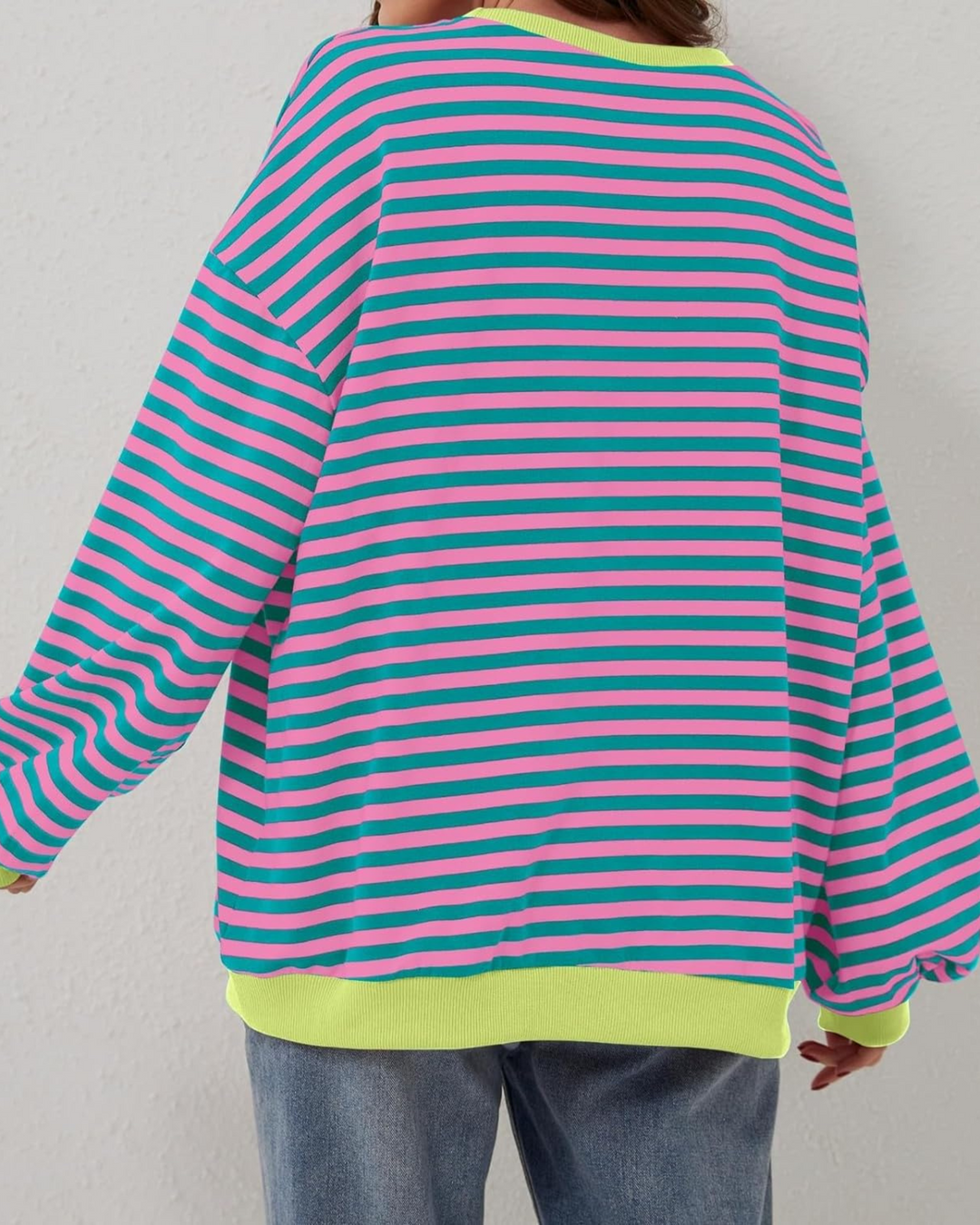 ROXANNE™ - Striped Oversized Sweatshirt