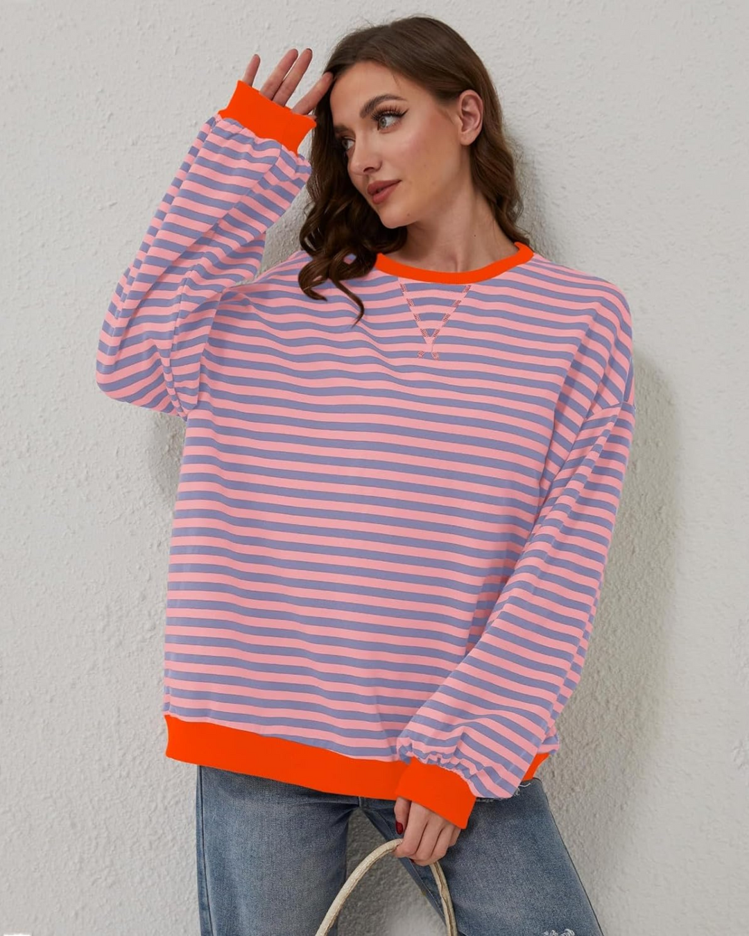 ROXANNE™ - Striped Oversized Sweatshirt