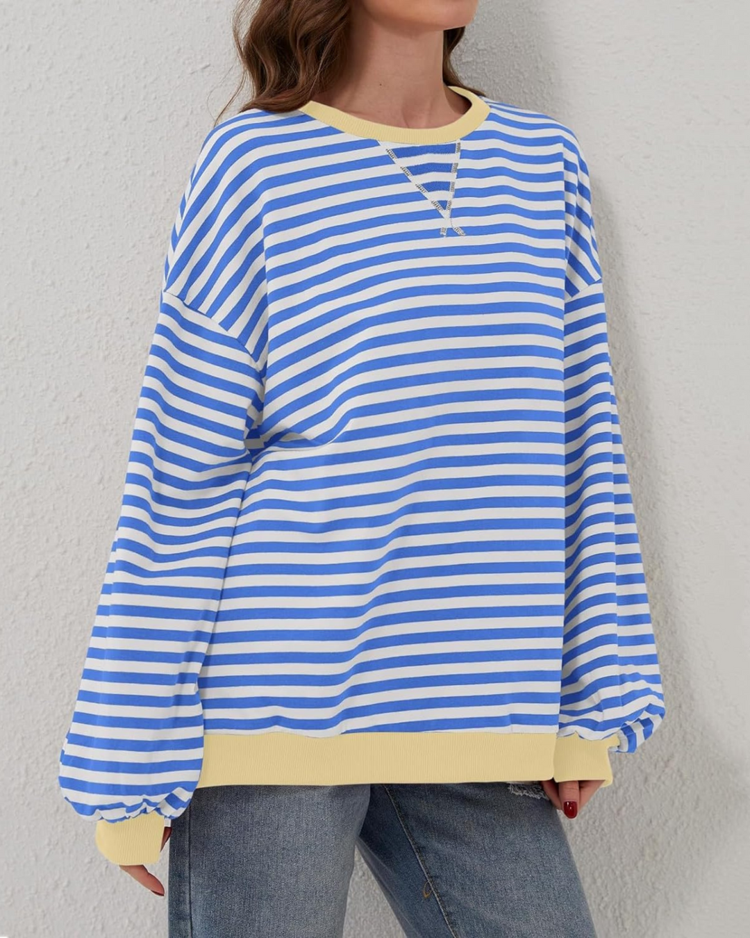 ROXANNE™ - Striped Oversized Sweatshirt