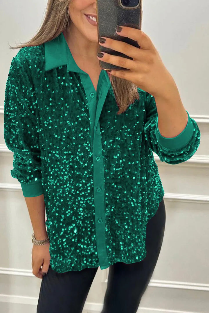 CIARA™ - Shimmer Sequin Shirt