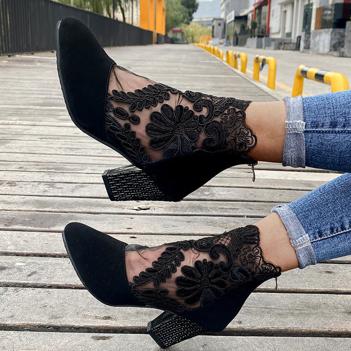 JOLIE™ - Chic Lace Heeled Boots