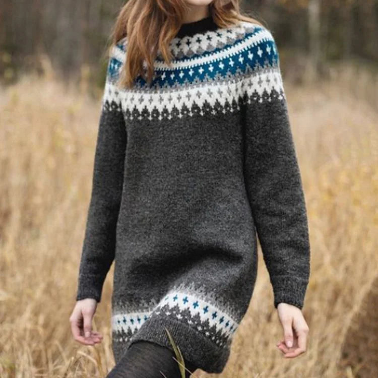 ADDISON™ - Nordic Sweater Dress