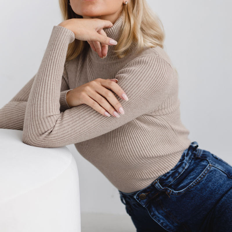 MAEVA™ - Ribbed Turtleneck Sweater