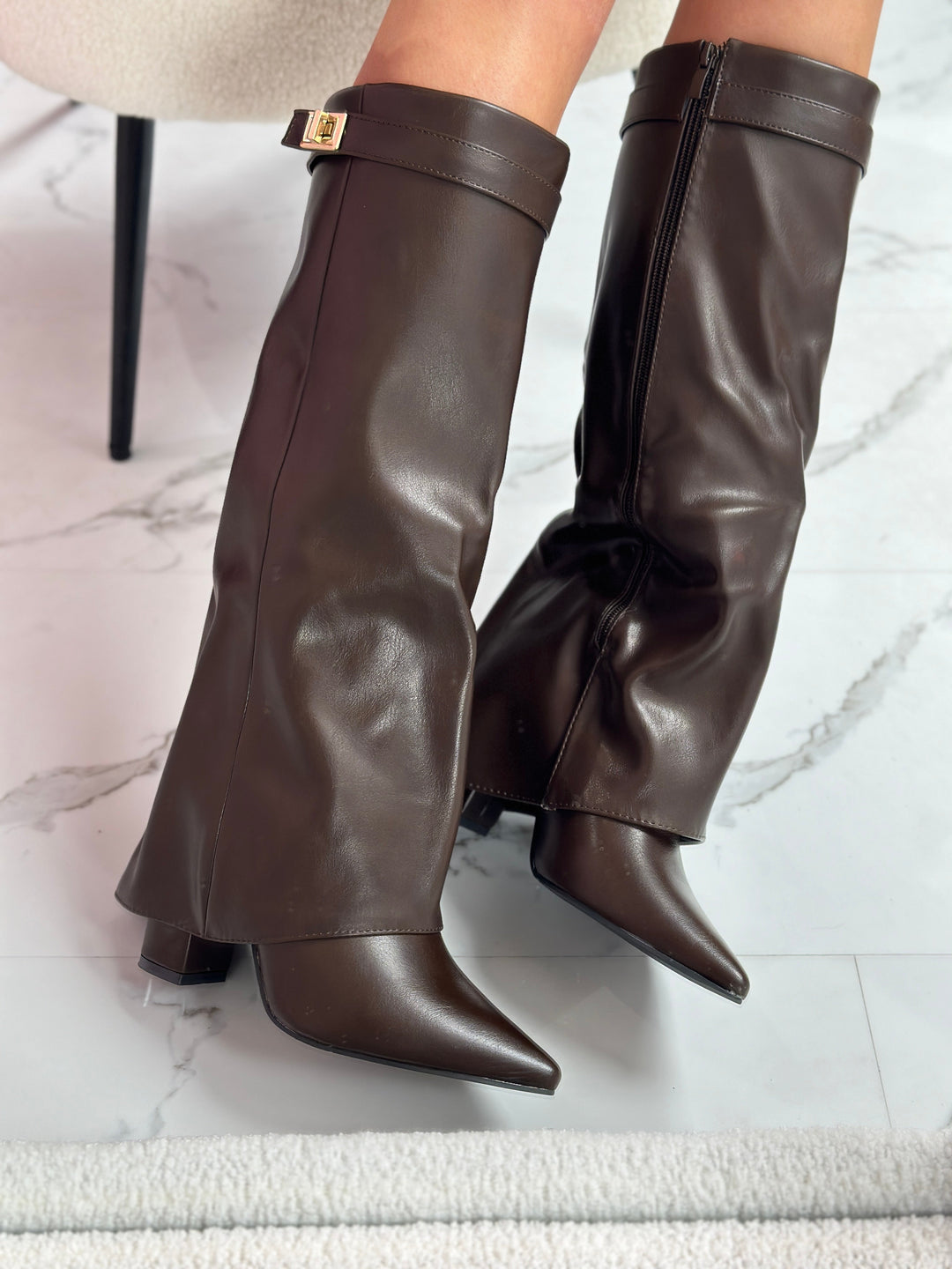 VIVIENNE™ - Brown Leather Boots