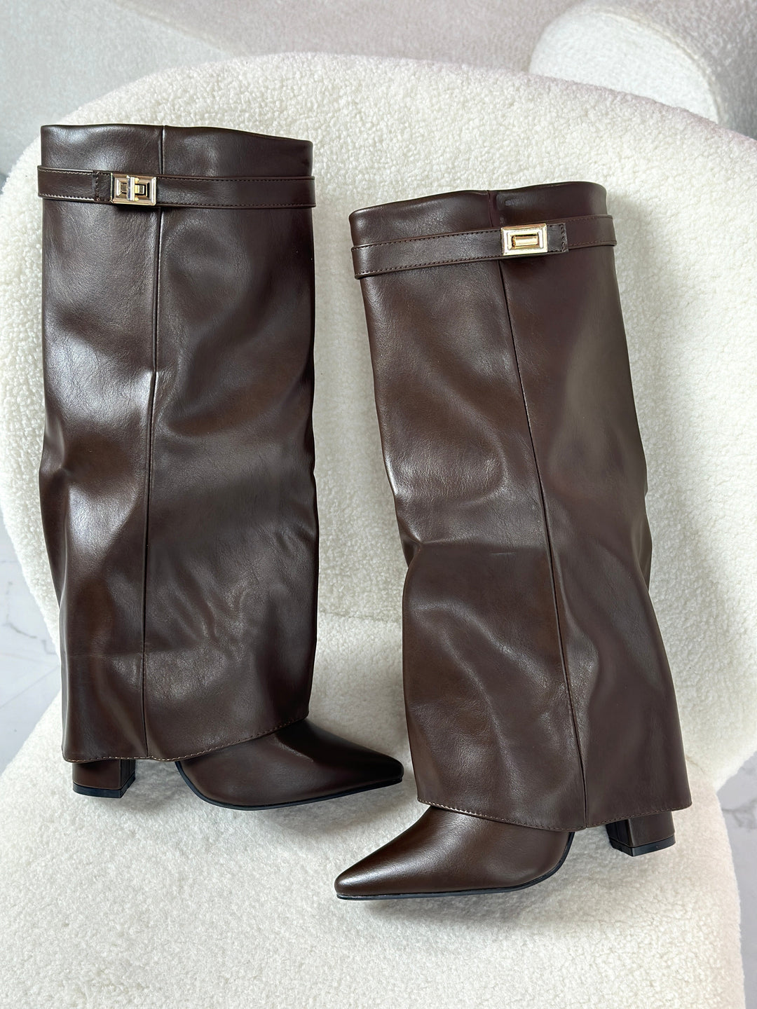 VIVIENNE™ - Brown Leather Boots