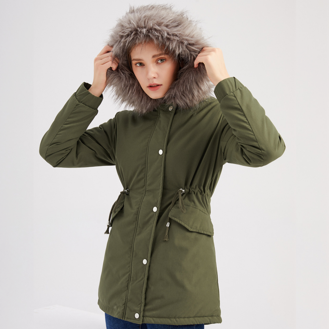 MARINA™ | Warm Velvet-Trimmed Parka