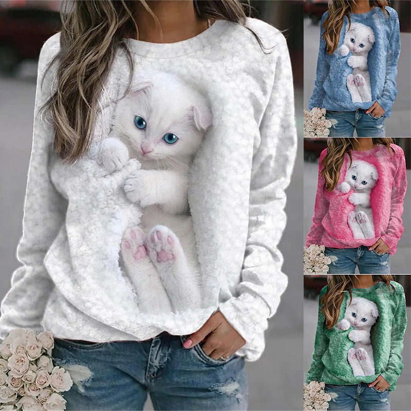 Neko™ - Cozy Cat Print Sweatshirt