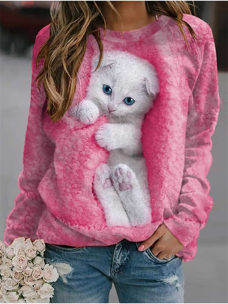 Neko™ - Cozy Cat Print Sweatshirt