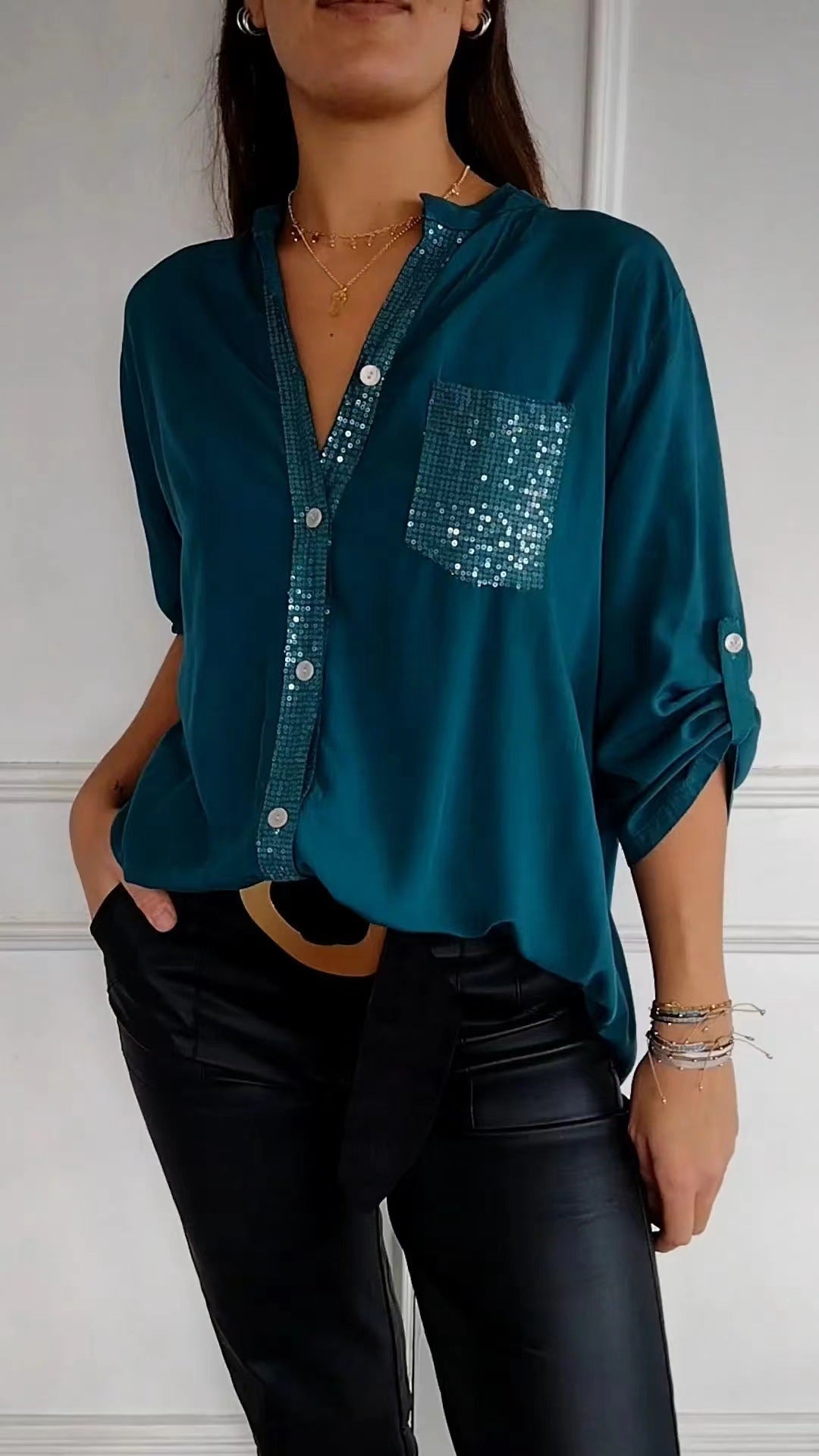 DANICA™ -  Sequin Detailed Blouse