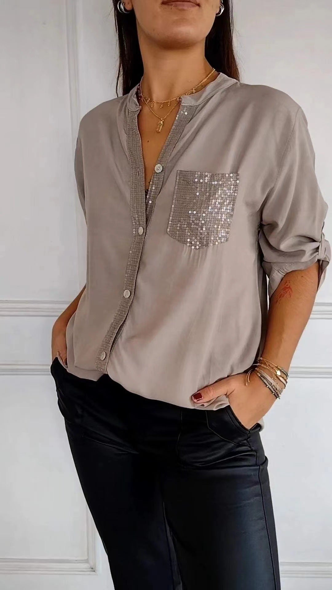 DANICA™ -  Sequin Detailed Blouse