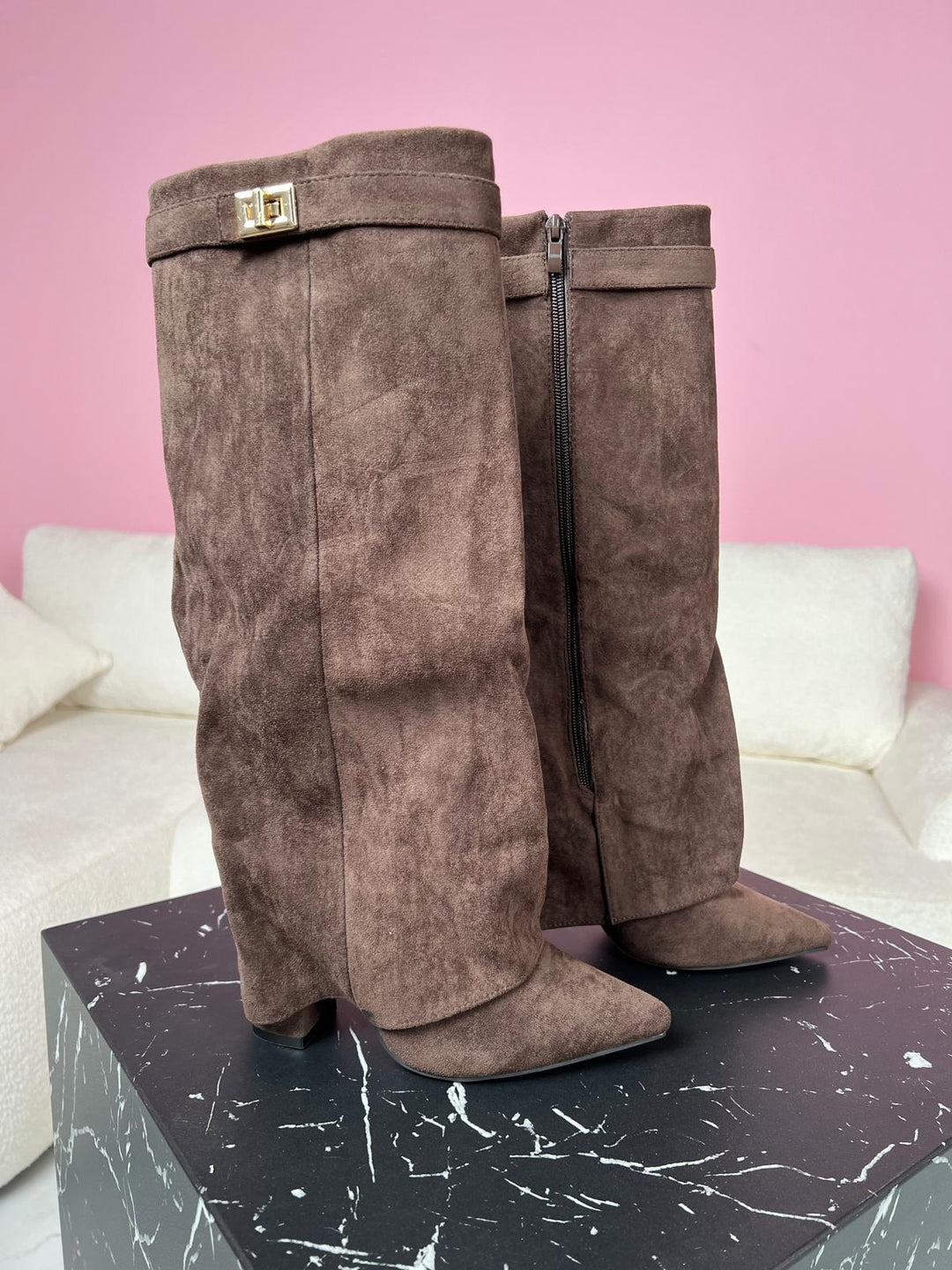 KIMMY™ - Brown Suede Boots