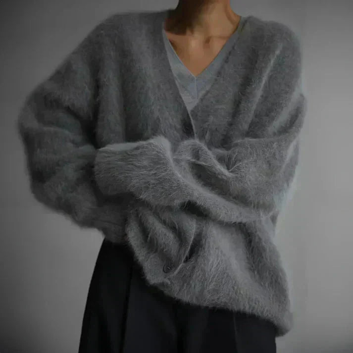 ADELE™ - Fuzzy Mohair Cardigan