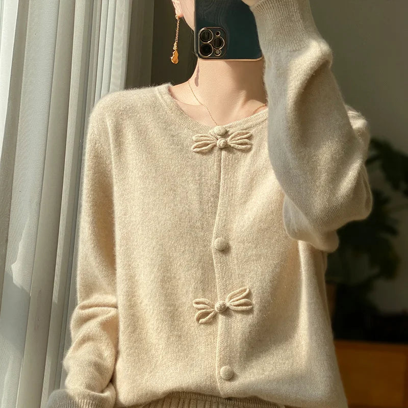 BELLA™ - Chic Bow Cardigan