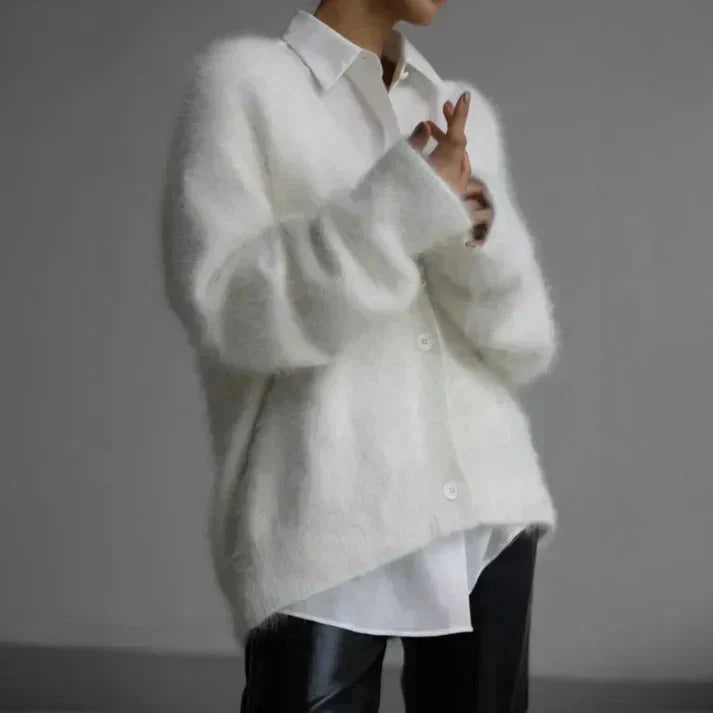 ADELE™ - Fuzzy Mohair Cardigan