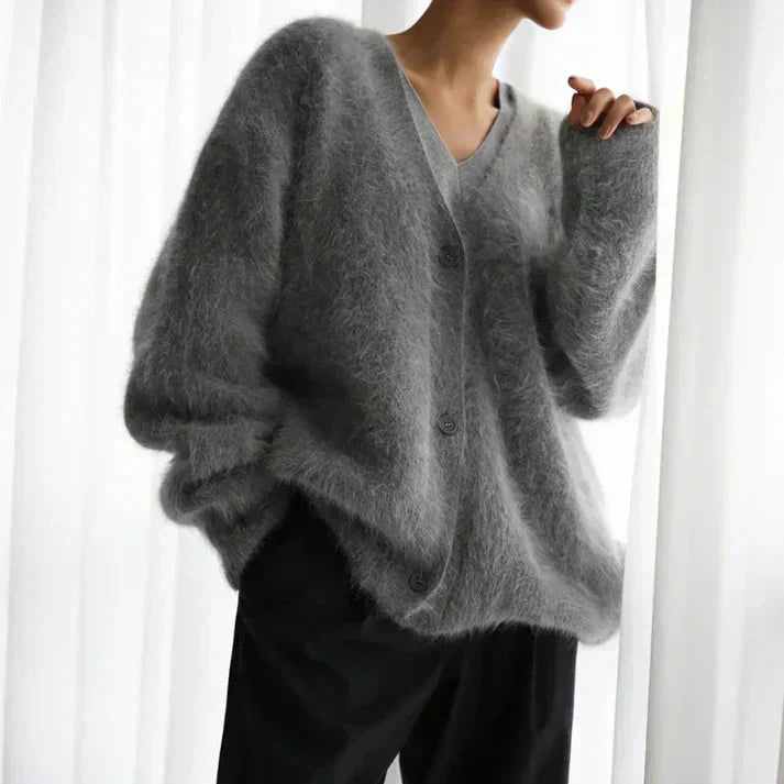 ADELE™ - Fuzzy Mohair Cardigan