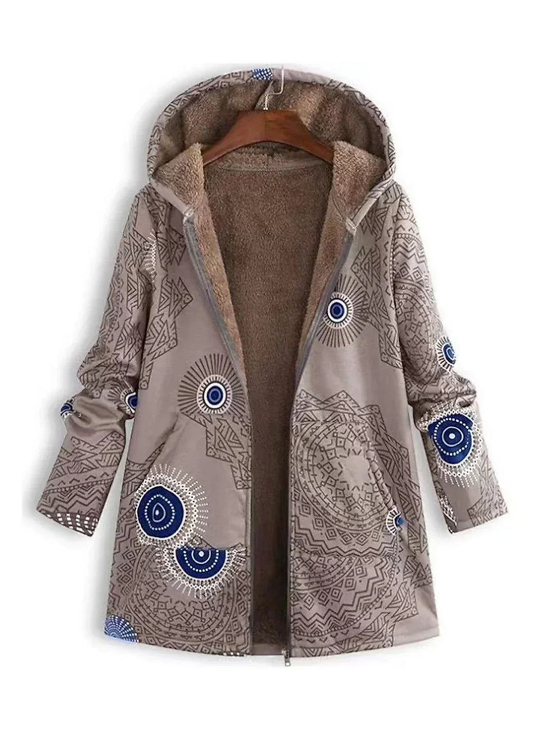 ZAHARA™ | Artistic Fleece-Lined Jacket