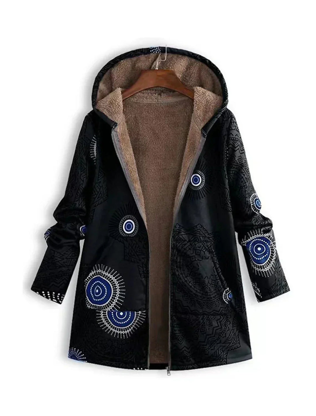 ZAHARA™ | Artistic Fleece-Lined Jacket