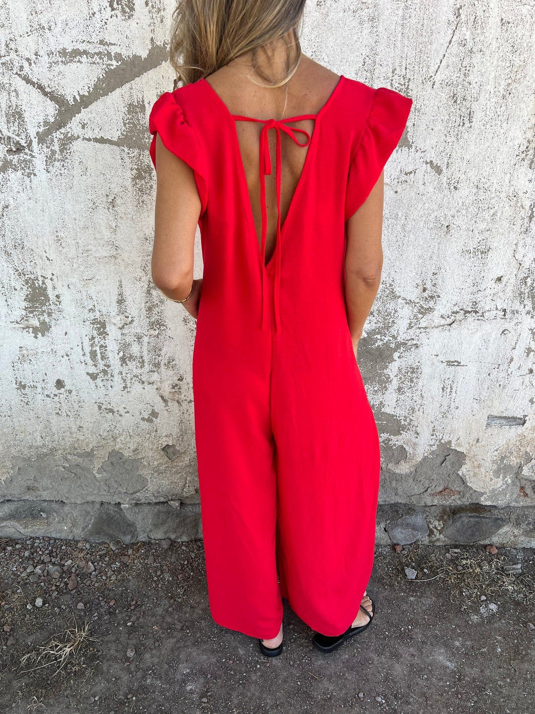 CASSANDRA™ - Trendy V-Neck Jumpsuit