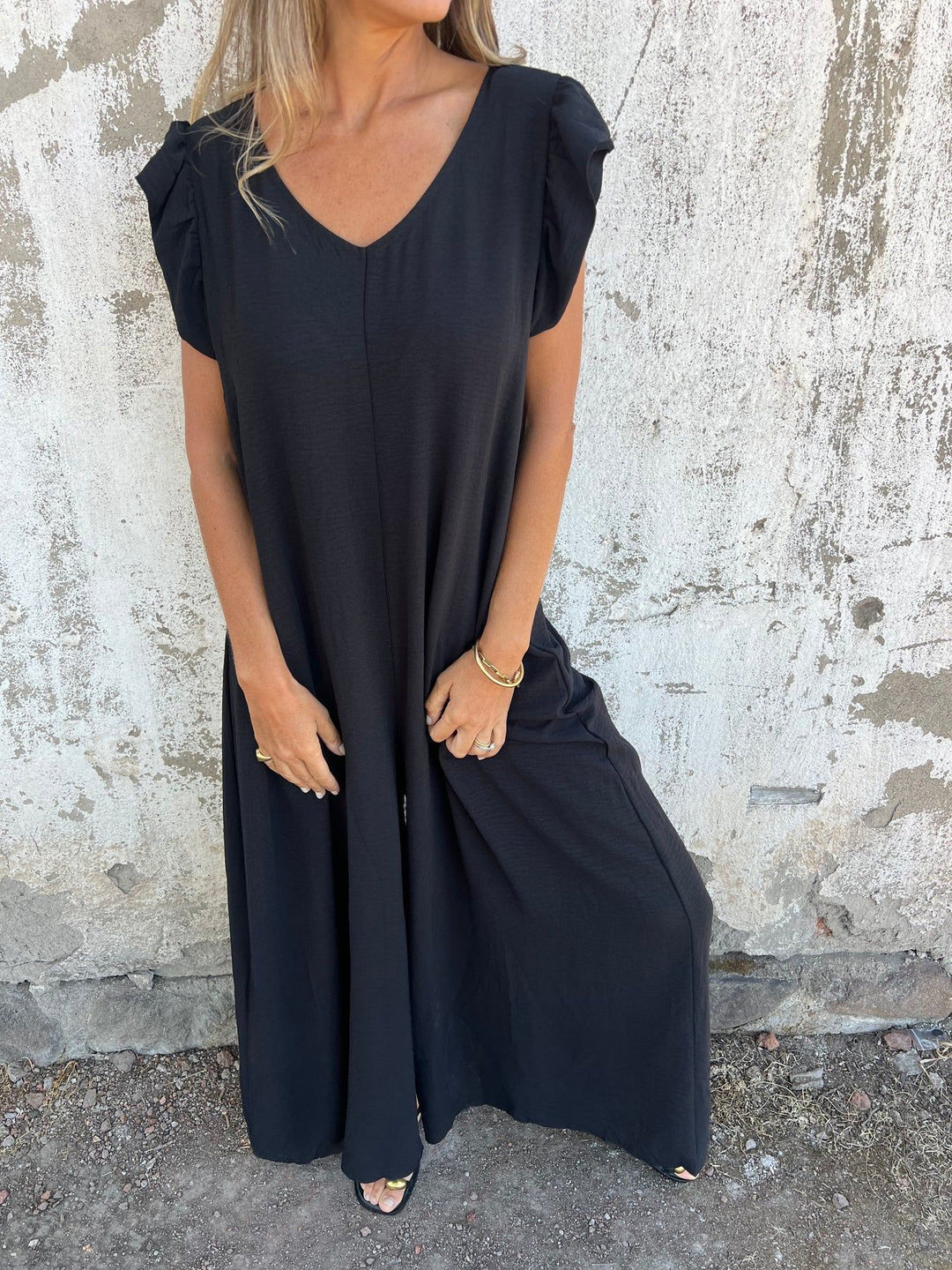 CASSANDRA™ - Trendy V-Neck Jumpsuit