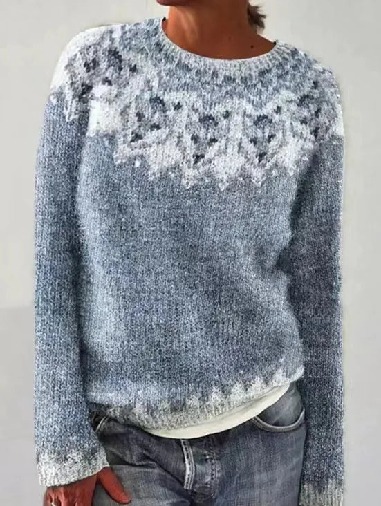 SINEAD™ - Cosy Yoke Knit Sweater