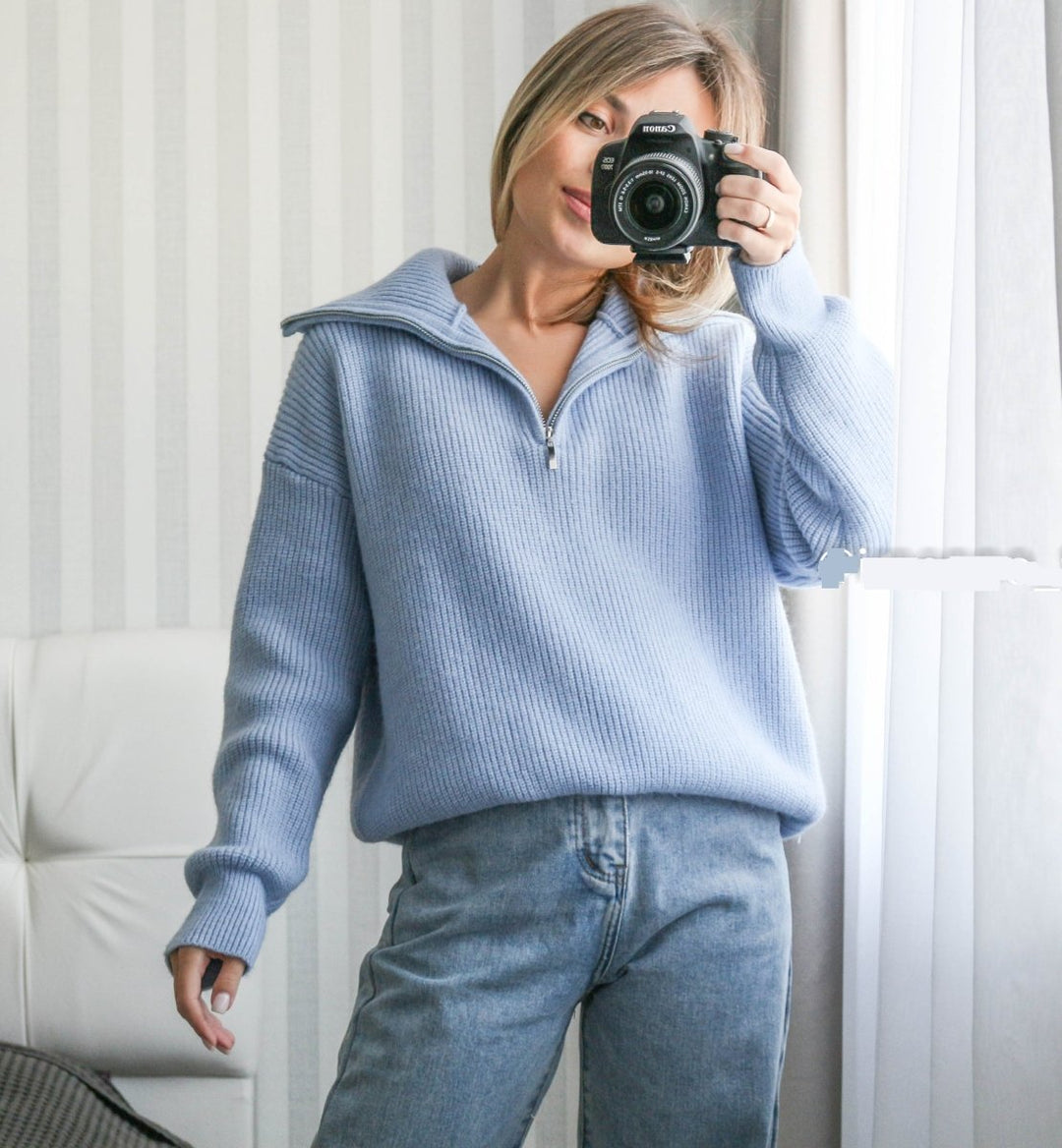 ELODIE™ - Comfy Half-Zip Sweater