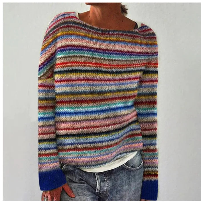 SINEAD™ - Cosy Yoke Knit Sweater