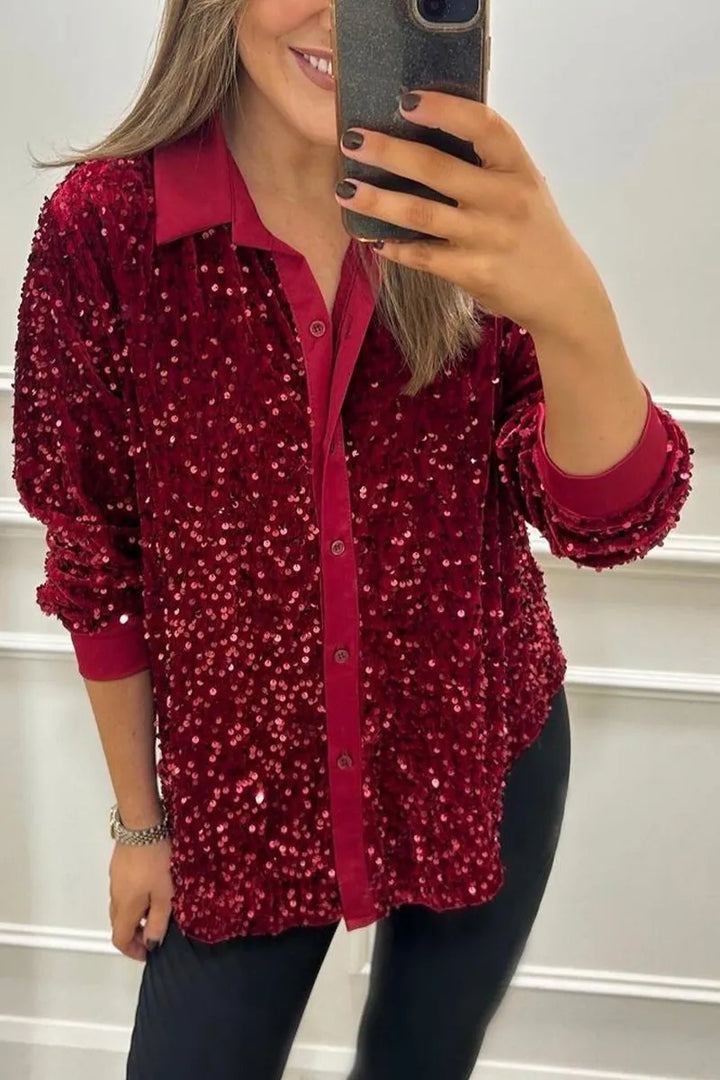 CIARA™ - Shimmer Sequin Shirt