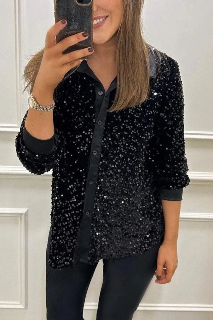 CIARA™ - Shimmer Sequin Shirt