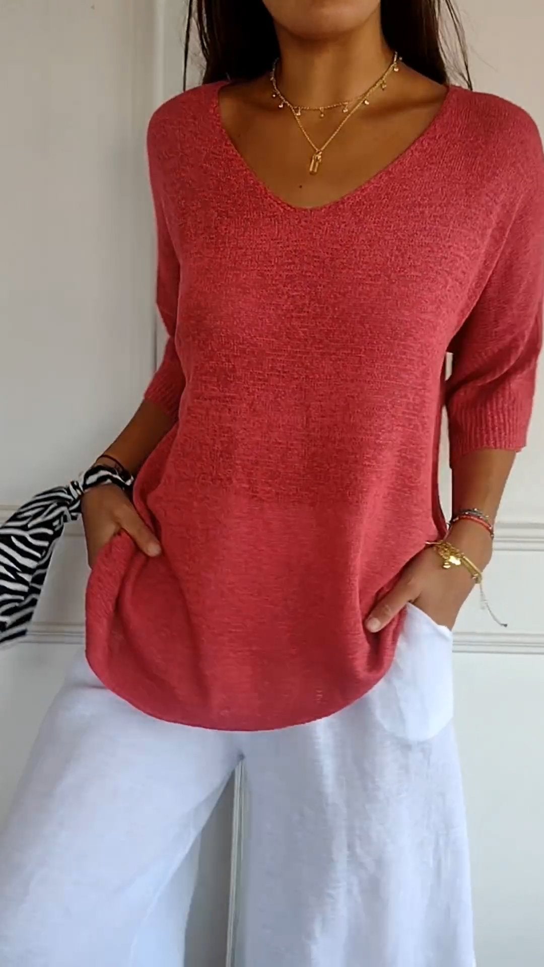 LAUREN™ - Casual V-Neck Top