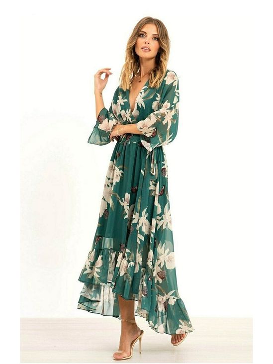 YASMINE™ - Elegant Kimono Midi Dress