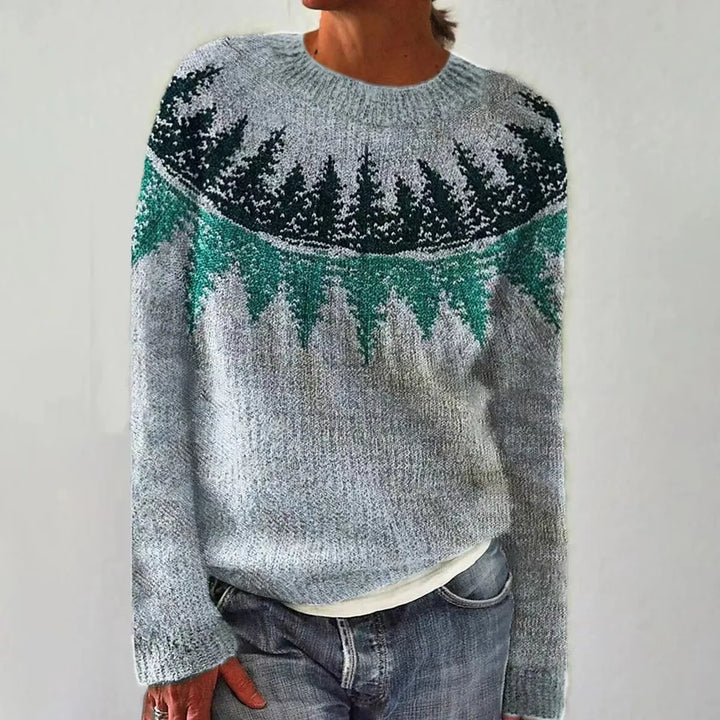 SINEAD™ - Cosy Yoke Knit Sweater