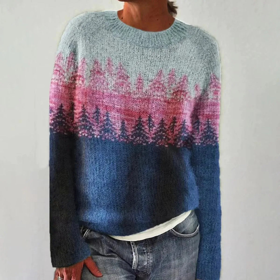 SINEAD™ - Cosy Yoke Knit Sweater